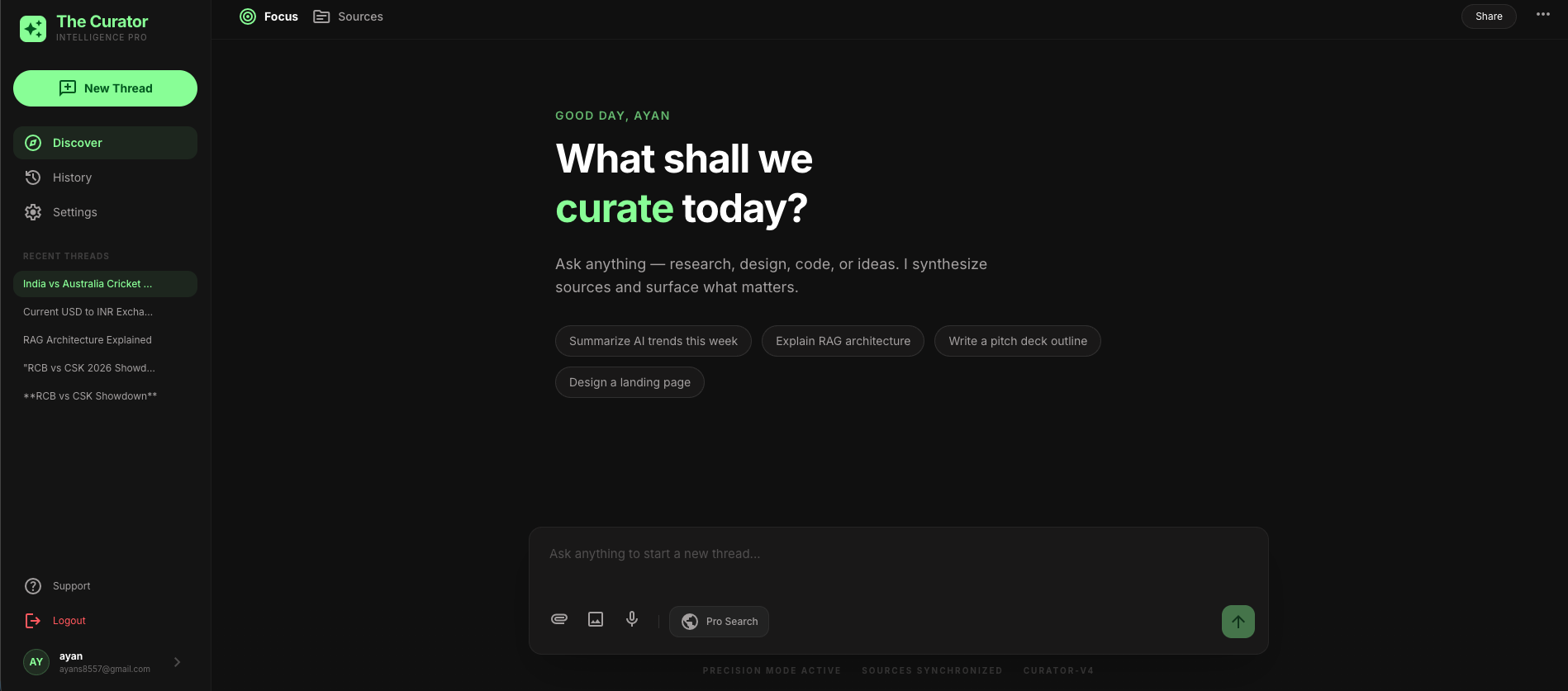 Perplexity - Research Assistant AI - Web Development Project